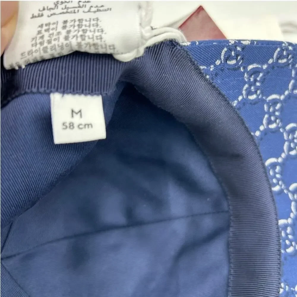 Men's Gucci, blue shadow GG adjustable baseball camp size medium, made in Italy - Picture 6 of 11